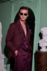 Miami Silk Shirt Shiraz Red