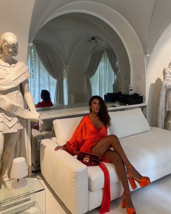 Rio Robe Orange with Orange Lace