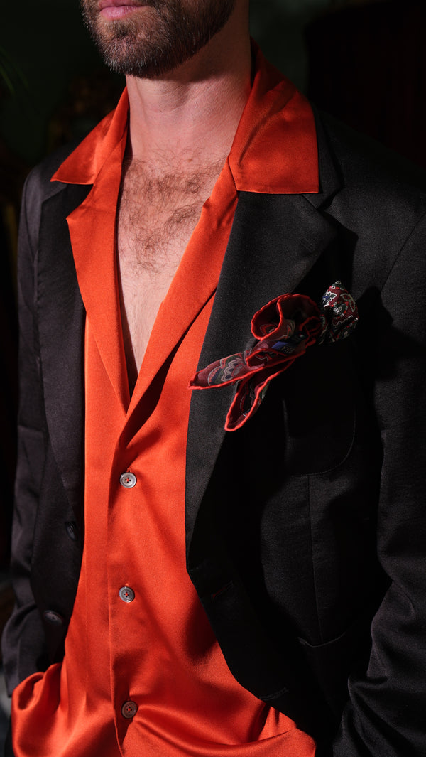 Miami Silk Shirt Coral