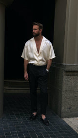 Miami Silk Shirt Ivory White