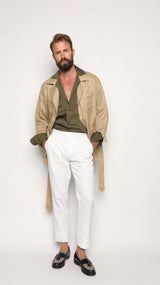Safari Jacket Camel Beige Linen