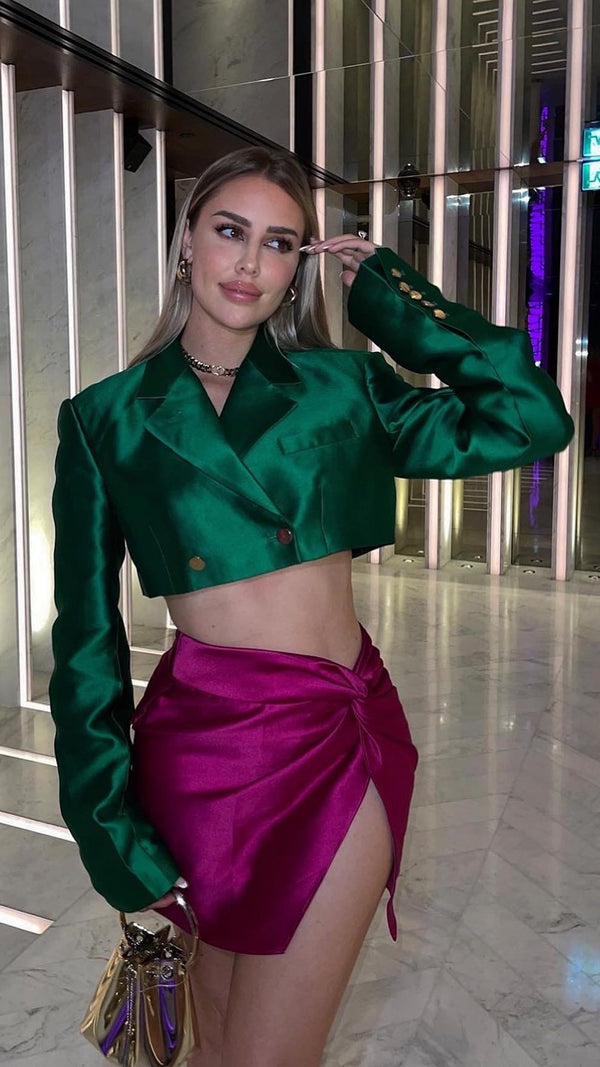 Femme Fatale Box Uomo Jacket Emerald Green