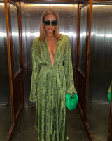 Tulum Robe Green Snake