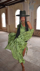 Tulum Robe Green Snake