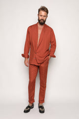 Gio High Waist Ghurka Trousers Terracotta