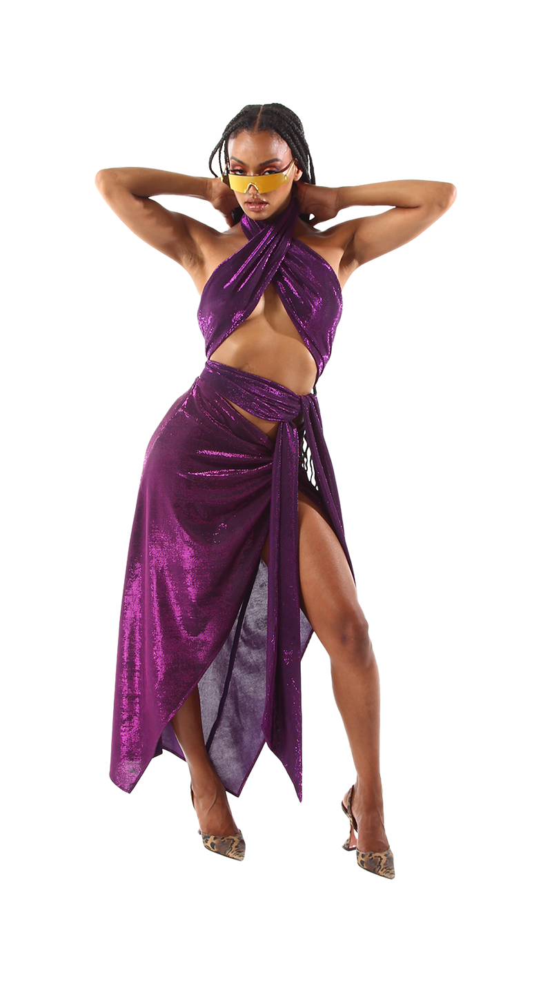 Exclusive Wrap Top Purple