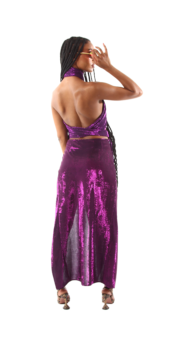 Exclusive Wrap Top Purple