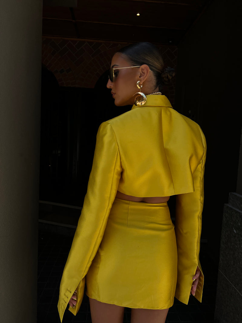 Femme Fatale Box Uomo Jacket Mustard Yellow