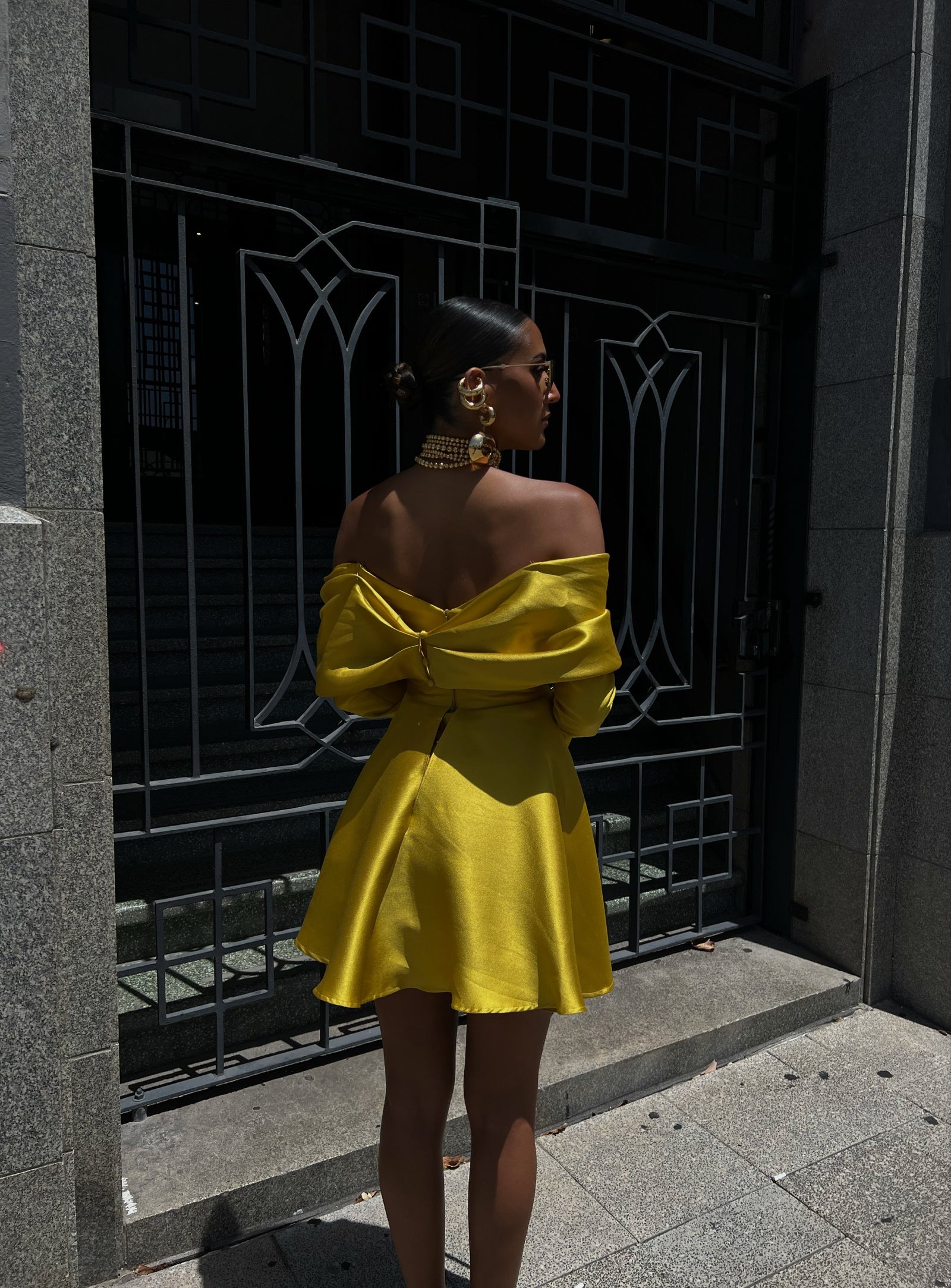 kassanda mini dress yellow NINETTA MINI DRESS MUSTARD YELLOW – Khirzad
