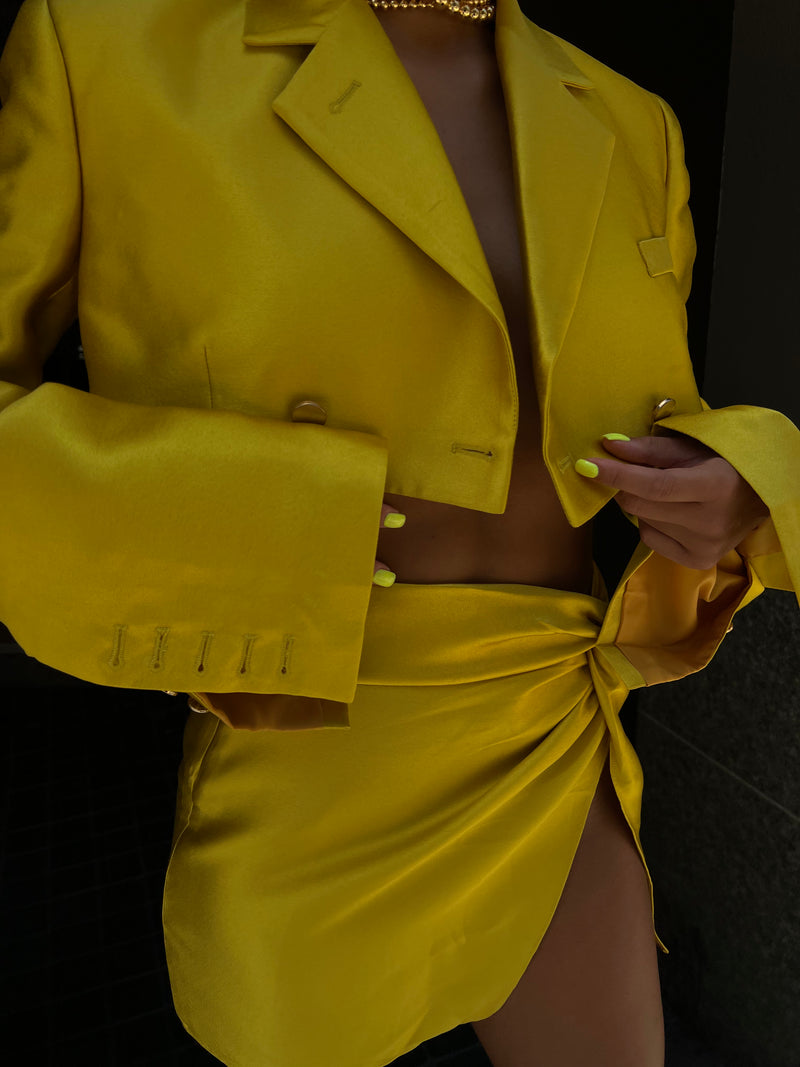 Femme Fatale Box Uomo Jacket Mustard Yellow